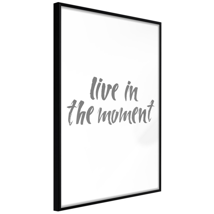 Poster Live In the Moment - gray English text on a white background 135787 additionalImage 6