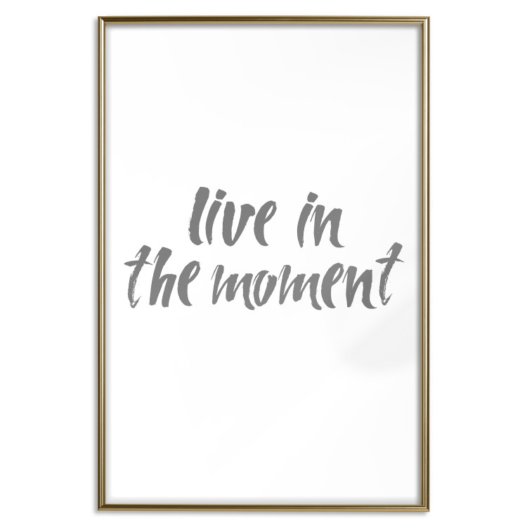 Poster Live In the Moment - gray English text on a white background 135787 additionalImage 26