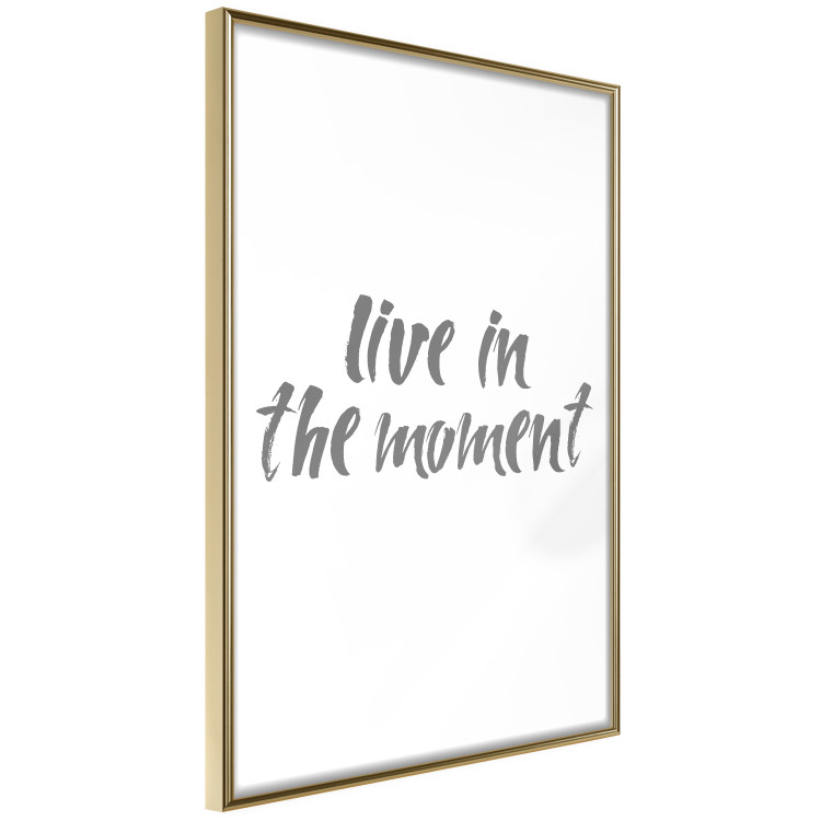 Poster Live In the Moment - gray English text on a white background 135787 additionalImage 9