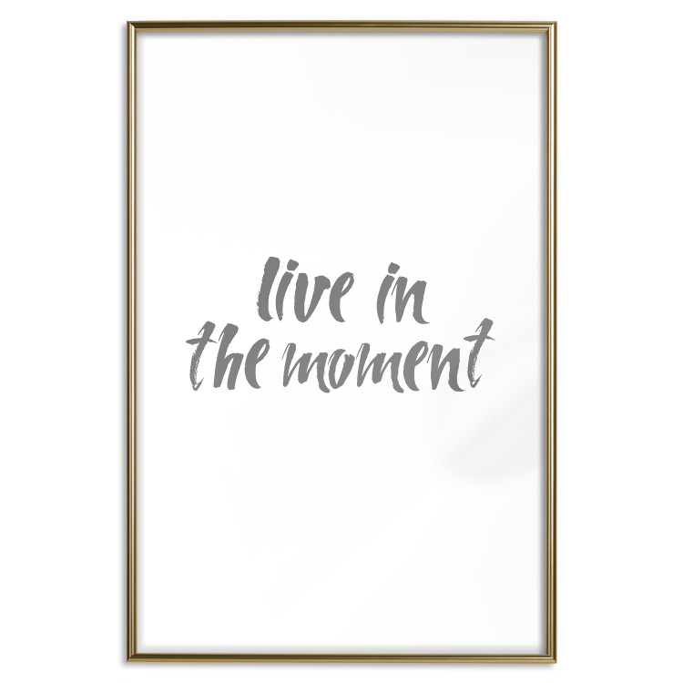 Poster Live In the Moment - gray English text on a white background 135787 additionalImage 5