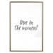 Poster Live In the Moment - gray English text on a white background 135787 additionalThumb 6