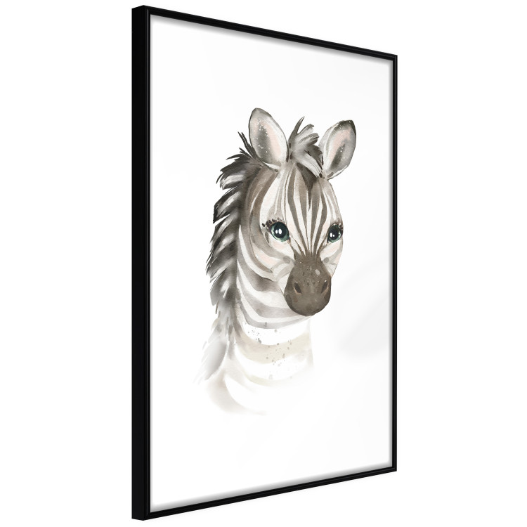 Poster Little Zebra - a composition for children with a portrait of a striped animal 136387 additionalImage 4