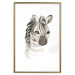 Poster Little Zebra - a composition for children with a portrait of a striped animal 136387 additionalThumb 13