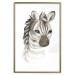 Poster Little Zebra - a composition for children with a portrait of a striped animal 136387 additionalThumb 9
