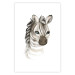 Poster Little Zebra - a composition for children with a portrait of a striped animal 136387 additionalThumb 11