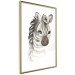 Poster Little Zebra - a composition for children with a portrait of a striped animal 136387 additionalThumb 8