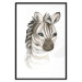 Poster Little Zebra - a composition for children with a portrait of a striped animal 136387 additionalThumb 10