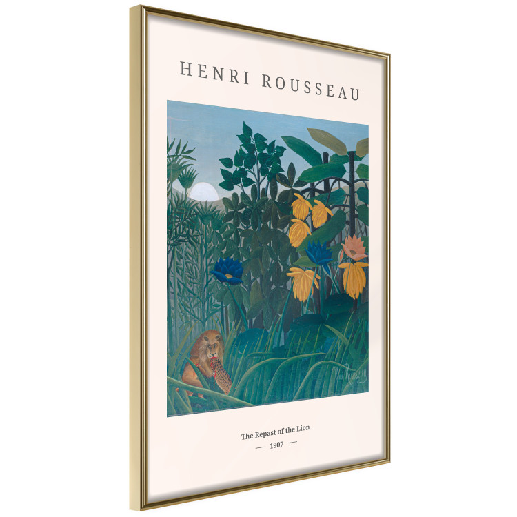 Poster Henri Rousseau: The Repast of the Lion - black text and colorful plants 137487 additionalImage 10
