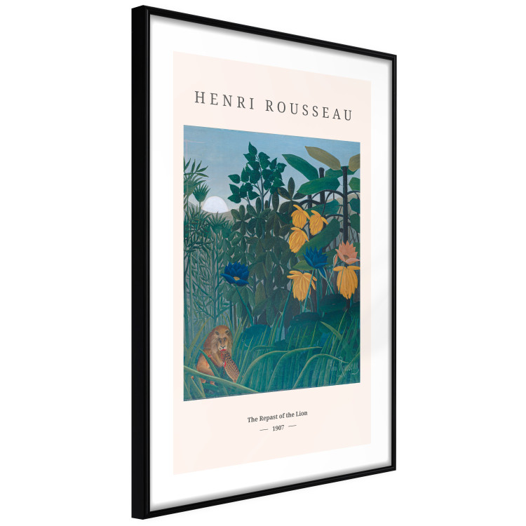 Poster Henri Rousseau: The Repast of the Lion - black text and colorful plants 137487 additionalImage 5