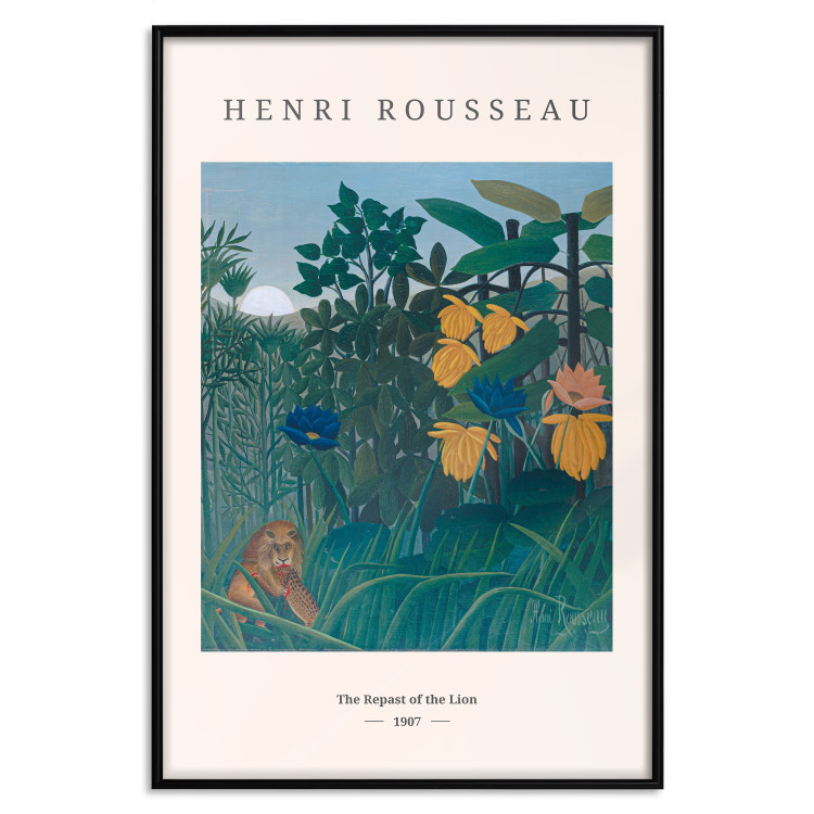 Poster Henri Rousseau: The Repast of the Lion - black text and colorful plants 137487 additionalImage 12