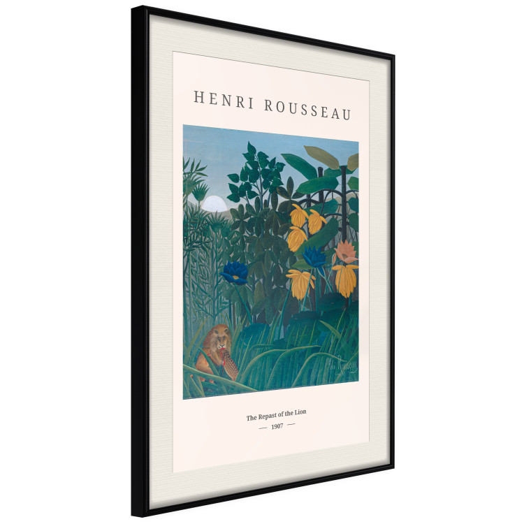 Poster Henri Rousseau: The Repast of the Lion - black text and colorful plants 137487 additionalImage 9
