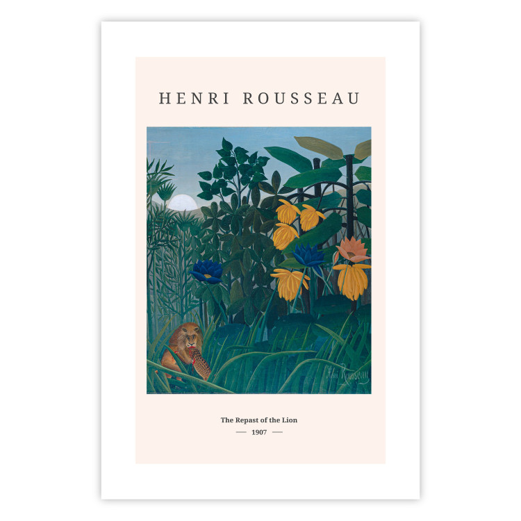 Poster Henri Rousseau: The Repast of the Lion - black text and colorful plants 137487 additionalImage 13