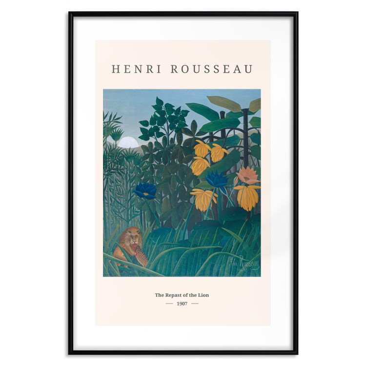 Poster Henri Rousseau: The Repast of the Lion - black text and colorful plants 137487 additionalImage 19