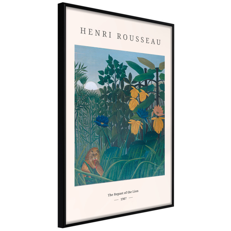 Poster Henri Rousseau: The Repast of the Lion - black text and colorful plants 137487 additionalImage 8