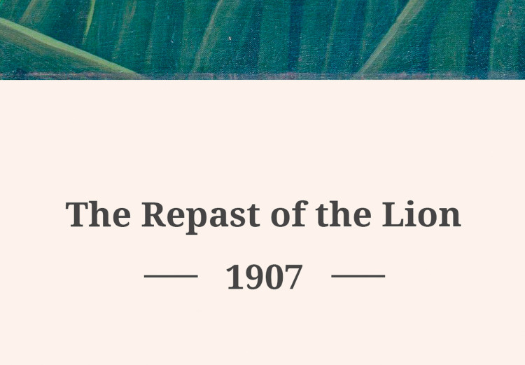 Poster Henri Rousseau: The Repast of the Lion - black text and colorful plants 137487 additionalImage 3