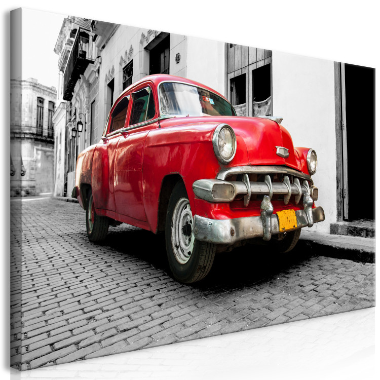 Large canvas print Cuban Classic Car (Red) II [Large Format] 137587 additionalImage 2