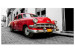 Large canvas print Cuban Classic Car (Red) II [Large Format] 137587