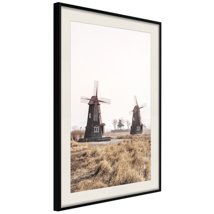 Wall Poster Wooden Windmill - rural landscape overlooking fields and a clear sky 137687 additionalImage 8