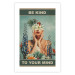 Poster Be Kind to Your Mind - English texts and a woman among flowers 138887 additionalThumb 17