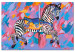 Paint by Number Kit Rainbow Zebra - Striped Animal on a Colorful Artistic Background 144087 additionalThumb 6