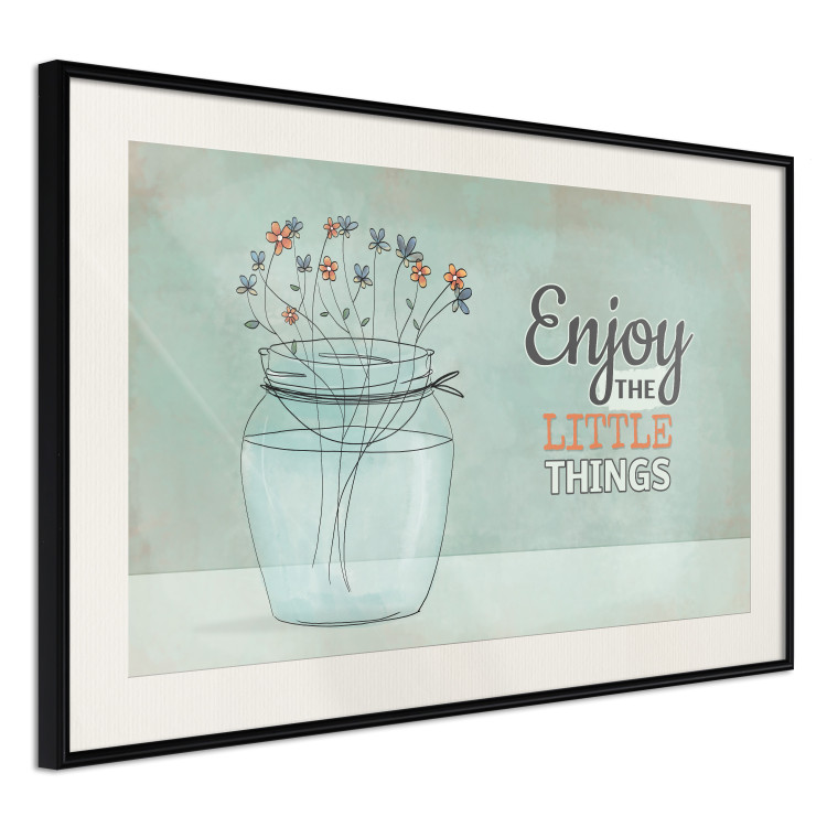 Poster Flowers in a Vase - Plants in a Jar and a Vintage Sentence 146187 additionalImage 8