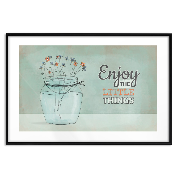 Poster Flowers in a Vase - Plants in a Jar and a Vintage Sentence 146187 additionalImage 24