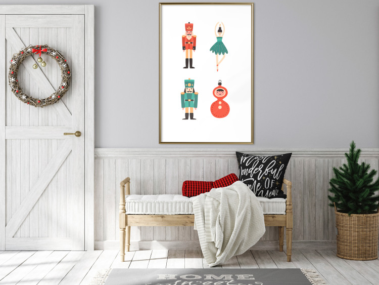 Poster Christmas Tree Toys - Ballerina and Toy Soldiers in Festive Colors 149087 additionalImage 4