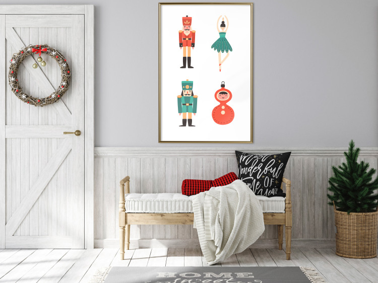 Poster Christmas Tree Toys - Ballerina and Toy Soldiers in Festive Colors 149087 additionalImage 7