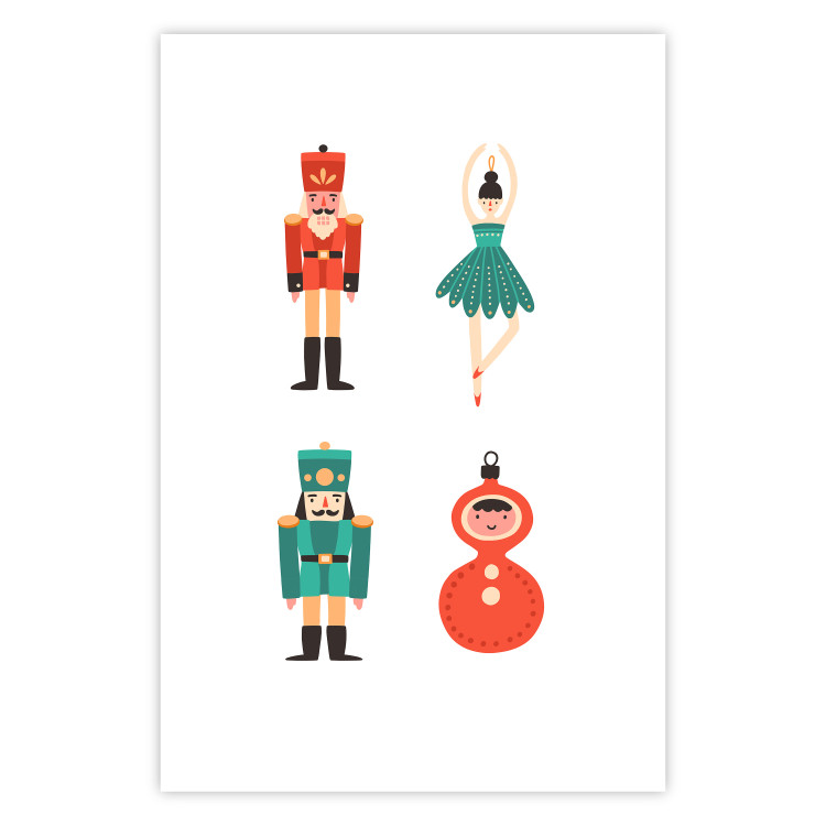 Poster Christmas Tree Toys - Ballerina and Toy Soldiers in Festive Colors 149087 additionalImage 3