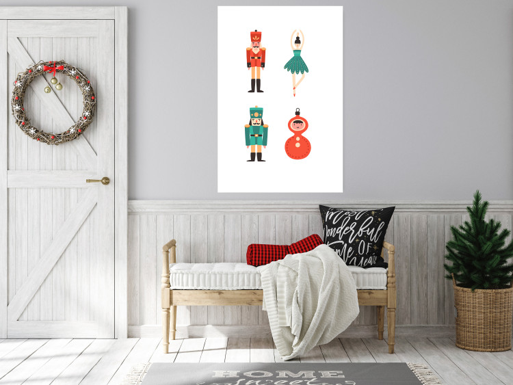 Poster Christmas Tree Toys - Ballerina and Toy Soldiers in Festive Colors 149087 additionalImage 12