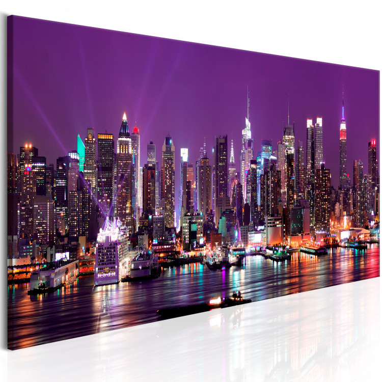 Large canvas print New York With Purple Skies III [Large Format] 150687 additionalImage 2