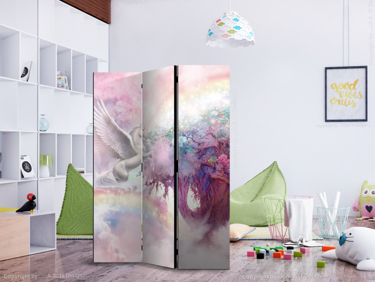 Room Divider Unicorn and Magic Tree - Pink and Rainbow Land in the Clouds [Room Dividers] 150987 additionalImage 4