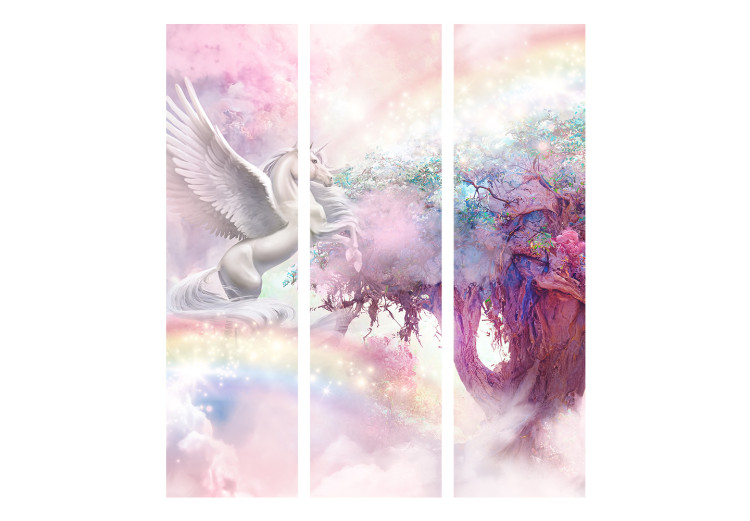 Room Divider Unicorn and Magic Tree - Pink and Rainbow Land in the Clouds [Room Dividers] 150987 additionalImage 7