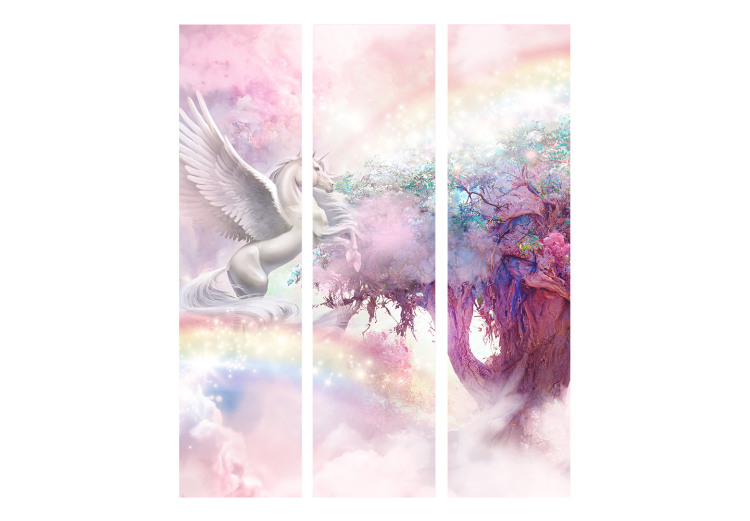 Room Divider Unicorn and Magic Tree - Pink and Rainbow Land in the Clouds [Room Dividers] 150987 additionalImage 3