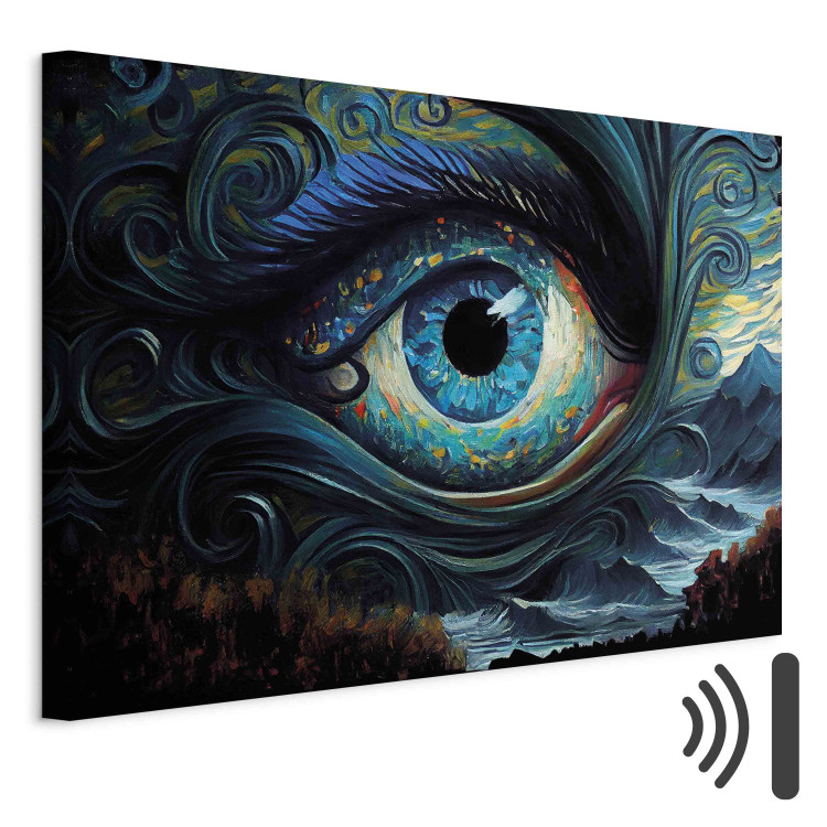 Canvas Blue Eye - A Composition Inspired by the Art of Van Gogh 151187 additionalImage 8