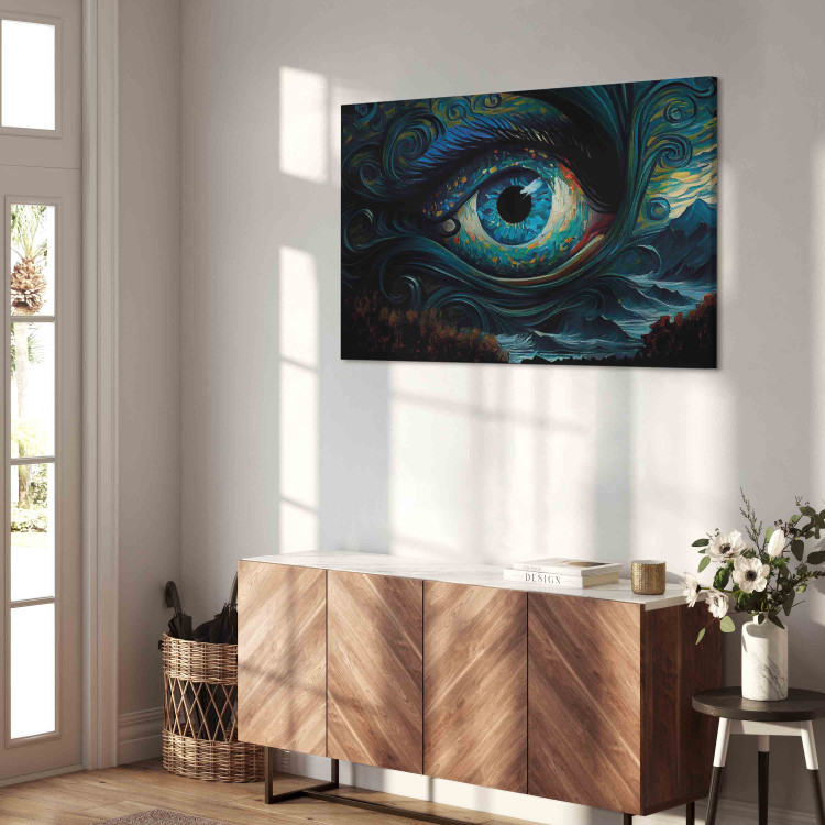 Canvas Blue Eye - A Composition Inspired by the Art of Van Gogh 151187 additionalImage 4