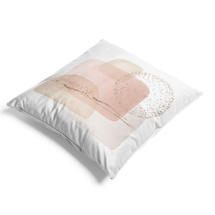 Decorative Velor Pillow Delicate Geometry - Pinkish Abstraction in Watercolor Technique 151387 additionalImage 2