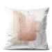 Decorative Velor Pillow Delicate Geometry - Pinkish Abstraction in Watercolor Technique 151387