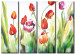 Canvas Print May Flowers (4-piece) - Colourful tulips on a delicate background 48687