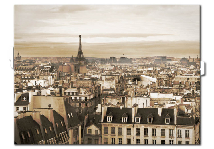 Canvas Print Panorama of Paris - urban architecture landscape with Eiffel Tower 58287