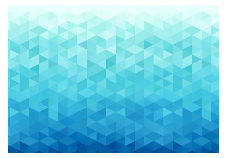 Photo Wallpaper Azure Pixel - Background with Geometric Form of Triangles with Gradient 60787 additionalImage 1