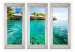 Photo Wallpaper Lonely Island - Landscape with a Tranquil Sea, Turquoise Water, and Palm Trees 61687 additionalThumb 1