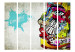 Room Separator Graffiti Beauty - artistic colorful patterns on a concrete texture 95287 additionalThumb 3