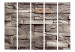 Room Divider Screen Wall of Silence II - architectural texture with a pattern of gray bricks 95487 additionalThumb 3