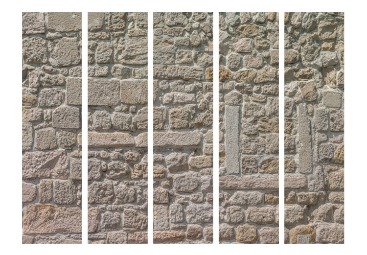 Room Divider Screen Stone Temple II - architectural texture of stone brick 95587 additionalImage 3