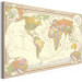 Canvas Print Cream World Map 106797 additionalThumb 2