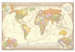 Canvas Print Cream World Map 106797