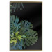 Wall Poster Monstera - Botanical composition of tropical leaves on a black background 114197 additionalThumb 15