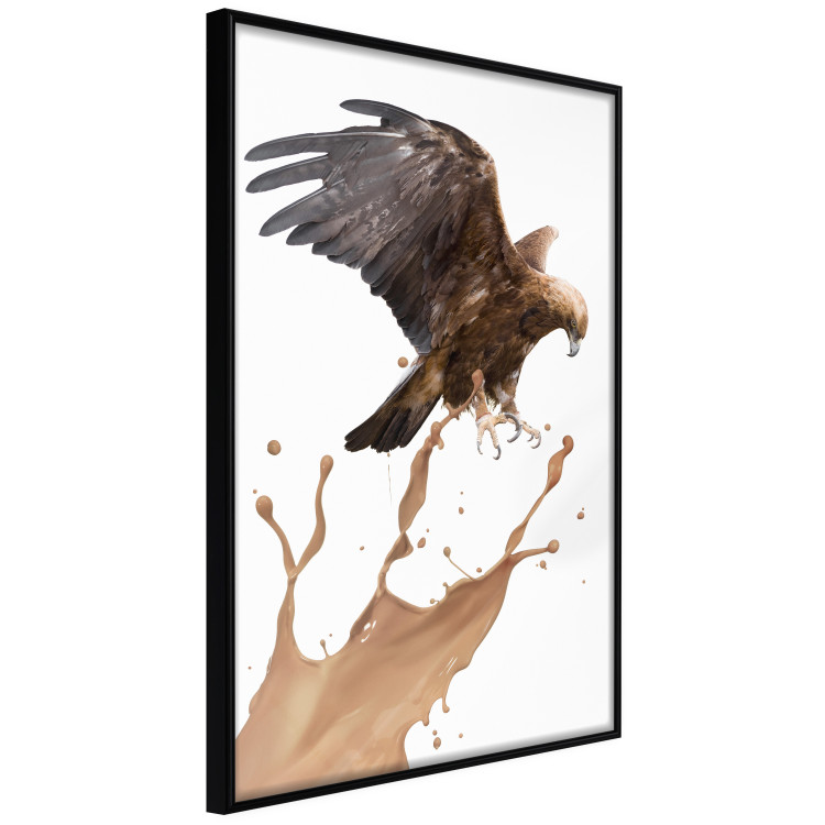 Poster Eagle - Predatory bird and brown paint on a solid background 114397 additionalImage 10