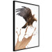 Poster Eagle - Predatory bird and brown paint on a solid background 114397 additionalThumb 10